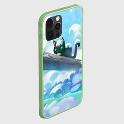 Чехол для iPhone 12 Pro Max Снежный котенок, цвет: 3D-салатовый — фото 2