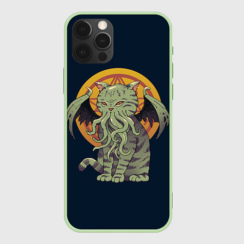 Чехол iPhone 12 Pro Max Cathulhu / 3D-Салатовый – фото 1