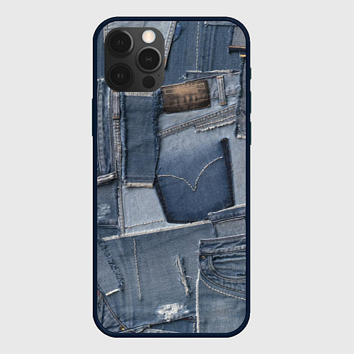 Чехол iPhone 12 Pro Max Jeans life / 3D-Черный – фото 1