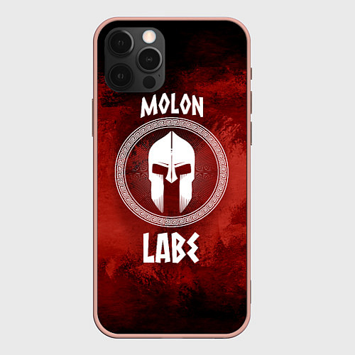 Чехол iPhone 12 Pro Max Molon Labe / 3D-Светло-розовый – фото 1