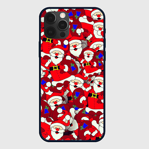 Чехол iPhone 12 Pro Max Дед Санта / 3D-Черный – фото 1