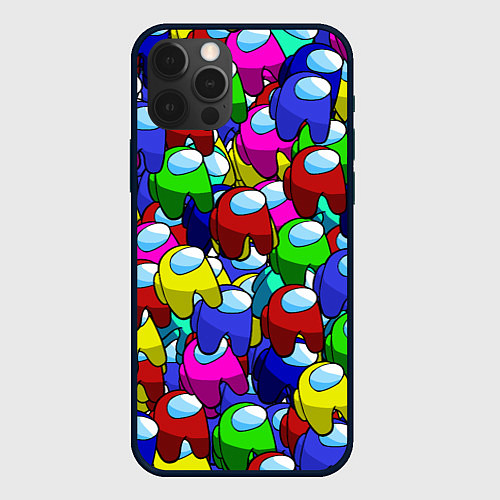 Чехол iPhone 12 Pro Max AMONG US / 3D-Черный – фото 1