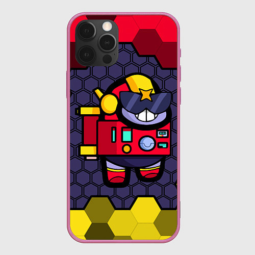 Чехол iPhone 12 Pro Max AMONG US - BRAWL STARS SURGE / 3D-Малиновый – фото 1