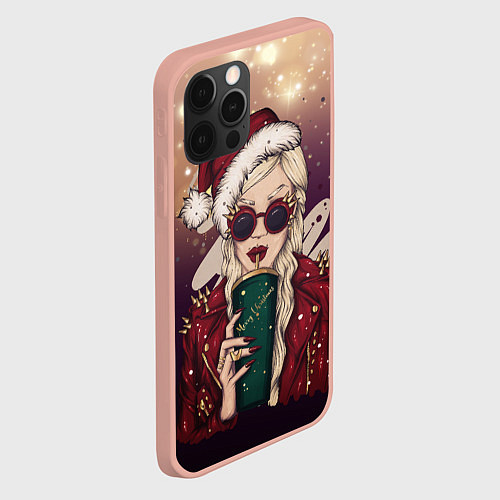 Чехол iPhone 12 Pro Max Снегурка / 3D-Светло-розовый – фото 2