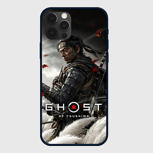 Чехол iPhone 12 Pro Max Ghost of Tsushima / 3D-Черный – фото 1