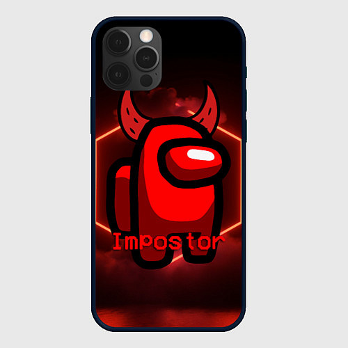 Чехол iPhone 12 Pro Max AMONG US IMPOSTOR / 3D-Черный – фото 1