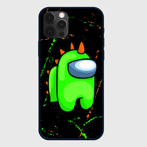 Чехол iPhone 12 Pro Max AMONG US - FORTNITE REX / 3D-Черный – фото 1