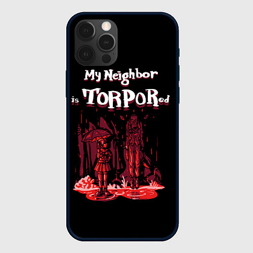 Чехол iPhone 12 Pro Max Мой сосед в торпоре / 3D-Черный – фото 1