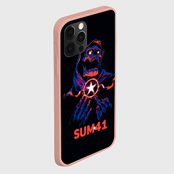 Чехол для iPhone 12 Pro Max Sum 41 череп, цвет: 3D-светло-розовый — фото 2