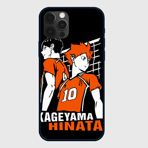 Чехол iPhone 12 Pro Max Haikyuu Hinata Kageyama / 3D-Черный – фото 1