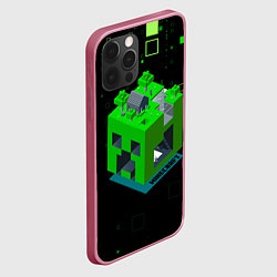 Чехол для iPhone 12 Pro Max Minecraft, цвет: 3D-малиновый — фото 2