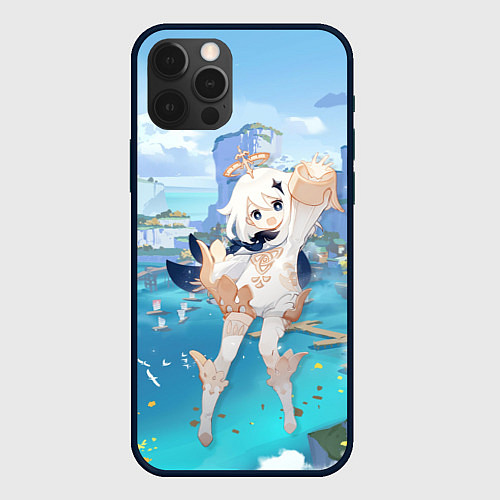 Чехол iPhone 12 Pro Max Paimon / 3D-Черный – фото 1
