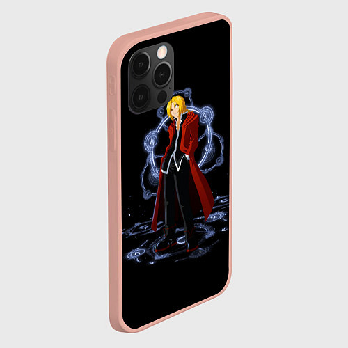 Чехол iPhone 12 Pro Max Стальной Алхимик / 3D-Светло-розовый – фото 2