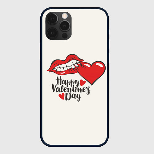 Чехол iPhone 12 Pro Max Happy Valentines Day / 3D-Черный – фото 1