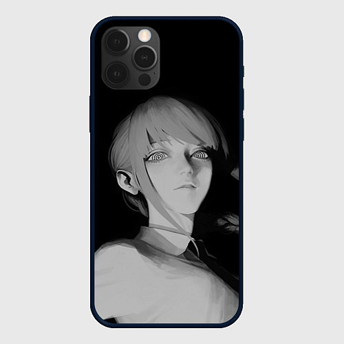 Чехол iPhone 12 Pro Max Makima Chainsaw Man / 3D-Черный – фото 1