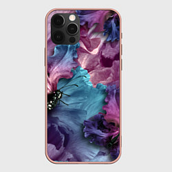 Чехол для iPhone 12 Pro Max Цветы, цвет: 3D-светло-розовый