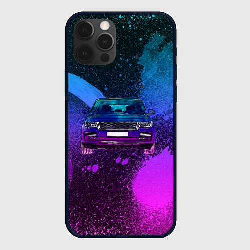 Чехол iPhone 12 Pro Max LAND ROVER NEON / 3D-Черный – фото 1