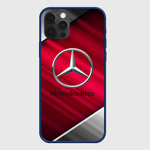Чехол iPhone 12 Pro Max MERCEDES BENZ S / 3D-Тёмно-синий – фото 1