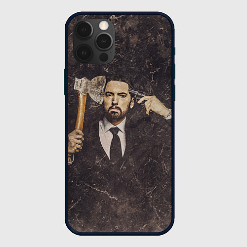 Чехол iPhone 12 Pro Max Eminem / 3D-Черный – фото 1