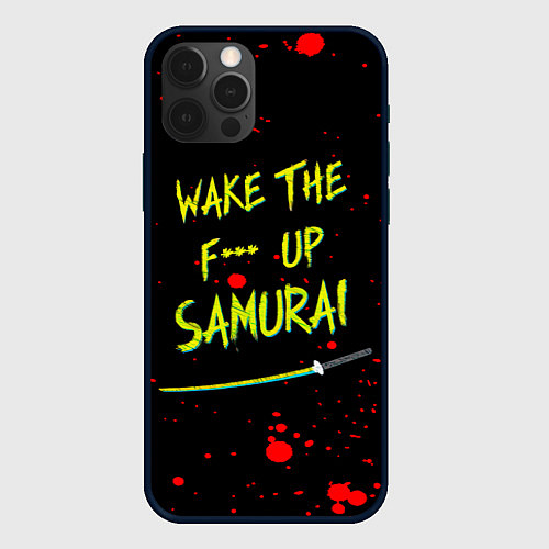 Чехол iPhone 12 Pro Max WAKE THE F*** UP SAMURAI / 3D-Черный – фото 1