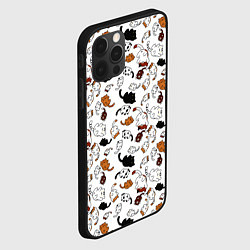 Чехол для iPhone 12 Pro Max Коты Паттерн, цвет: 3D-черный — фото 2