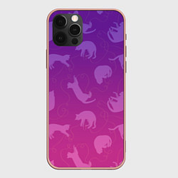 Чехол для iPhone 12 Pro Max Котятки, цвет: 3D-светло-розовый