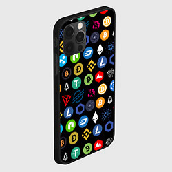 Чехол для iPhone 12 Pro Max BITCOIN БИТКОИН Z, цвет: 3D-черный — фото 2