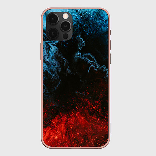 Чехол iPhone 12 Pro Max Огонь И Вода / 3D-Светло-розовый – фото 1