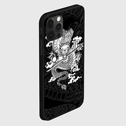 Чехол для iPhone 12 Pro Max ДРАКОН DRAGON, цвет: 3D-черный — фото 2