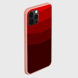 Чехол для iPhone 12 Pro Max Красный Градиент, цвет: 3D-светло-розовый — фото 2