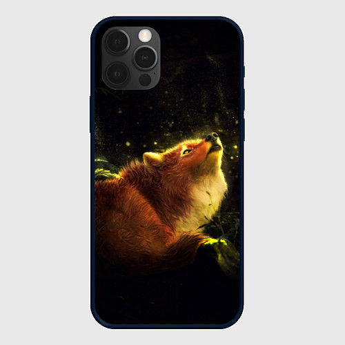 Чехол iPhone 12 Pro Max Лисица / 3D-Черный – фото 1