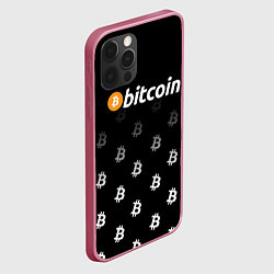 Чехол для iPhone 12 Pro Max БИТКОИН BITCOIN Z, цвет: 3D-малиновый — фото 2