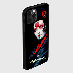 Чехол для iPhone 12 Pro Max Cyberpunk 2077 самурай, цвет: 3D-черный — фото 2