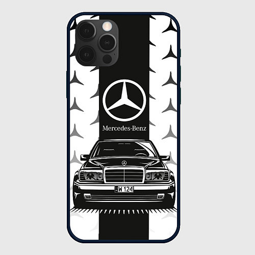 Чехол iPhone 12 Pro Max MERCEDES BENZ / 3D-Черный – фото 1