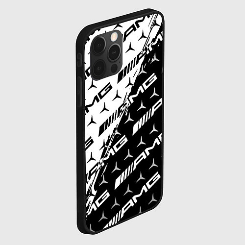 Чехол iPhone 12 Pro Max MERCEDES BENZ AMG / 3D-Черный – фото 2