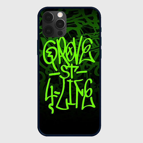 Чехол iPhone 12 Pro Max ГТА GTA GROVE STREET 4 LIF / 3D-Черный – фото 1