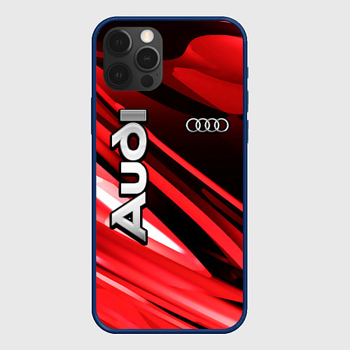 Чехол iPhone 12 Pro Max Audi / 3D-Тёмно-синий – фото 1