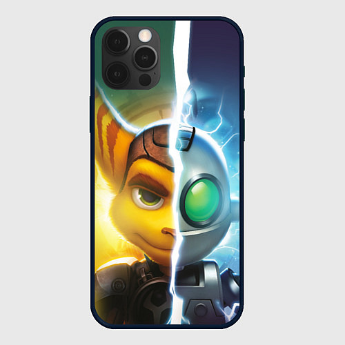 Чехол iPhone 12 Pro Max Рэтчет и Кланr / 3D-Черный – фото 1