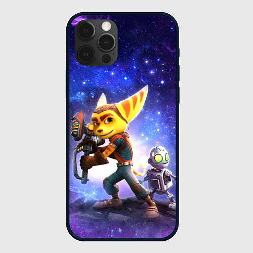 Чехол iPhone 12 Pro Max Ratchet & Clank game / 3D-Черный – фото 1