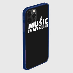 Чехол для iPhone 12 Pro Max Music is My Life, цвет: 3D-тёмно-синий — фото 2