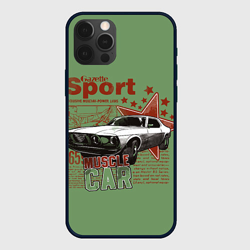 Чехол iPhone 12 Pro Max Muscle car / 3D-Черный – фото 1