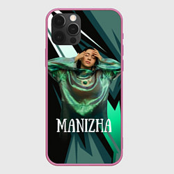Чехол для iPhone 12 Pro Max Манижа Manizha, цвет: 3D-малиновый