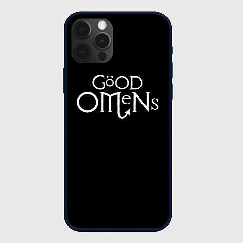 Чехол iPhone 12 Pro Max GOOD OMENS БЛАГИЕ ЗНАМЕНИЯ КРЫЛЬЯ / 3D-Черный – фото 1