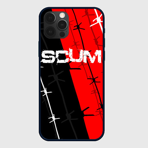 Чехол iPhone 12 Pro Max SCUM / 3D-Черный – фото 1