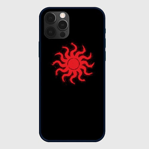 Чехол iPhone 12 Pro Max Солнце Славянский символ / 3D-Черный – фото 1