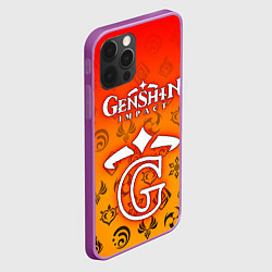 Чехол для iPhone 12 Pro Max GENSHIN IMPACT, цвет: 3D-сиреневый — фото 2