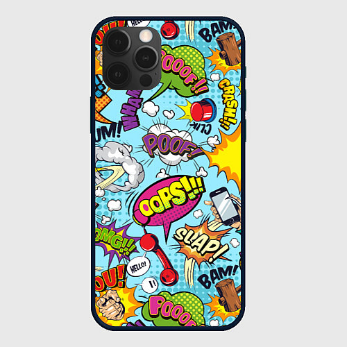 Чехол iPhone 12 Pro Max Комиксы / 3D-Черный – фото 1