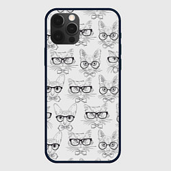 Чехол для iPhone 12 Pro Max Кошки в очках, цвет: 3D-черный