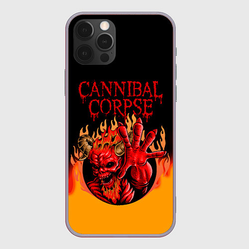 Чехол iPhone 12 Pro Max Cannibal Corpse Труп Каннибала Z / 3D-Серый – фото 1