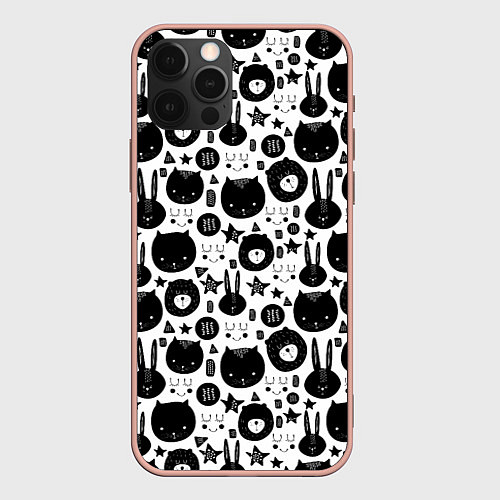 Чехол iPhone 12 Pro Max Мультяшки / 3D-Светло-розовый – фото 1